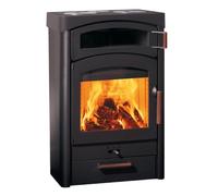 Poêle à bois Austroflamm Pallas Back 9 kW revêtement en acier