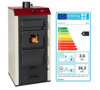Poêle à bois avec bouilleur - Prity NS 26 - 26,3 kW - Acier - Ivoire
