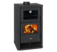 Poêle à bois avec four polycarburant cheminée bois Prity FG D - 14 kw