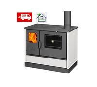 Poêle à bois Balkan Energy avec four et plaque de cuisson modèle 4020 - blanc 7.9 kW EEK A+