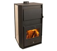 Poêle à bois bouilleur - BALKAN ENERGY - Bellarosa - 29,16 kW nominal - Gaine d'eau intégrée - Jusqu'à 150 m²