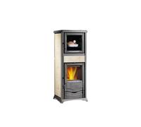 poêle à bois bouilleur la nordica 3004502 termorossella plus forno dsa.16 ceramica panna