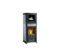 Poêle à bois La Nordica TermoRossella Plus Forno DSA.16 11,1 kW Hydro avec compartiment de cuisson pierre naturelle