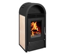 Poêle à bois Bruno Marbella 12,3 kW Hydro Verkleidung Beige