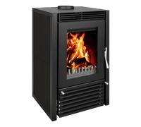 Poêle à bois Bruno Marbella Compact 12,3 kW Hydro revêtement noir