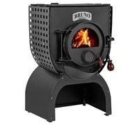 Poêle à bois Bruno Mini I 6 kW avec plaque de cuisson Socle Move, Habillage latéral