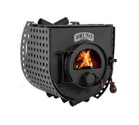 Poêle à bois Bruno Mini II 10 kW avec plaque de cuisson Sans Socle, Habillage latéral