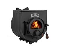 Poêle à bois Bruno Mini II 10 kW avec plaque de cuisson Sans Socle, Sans Habillage latéral
