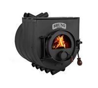 Poêle à bois Bruno Mini II 12 kW avec plaque de cuisson Sans Socle, Sans Habillage latéral