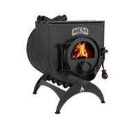 Poêle à bois Bruno Mini II 12 kW avec plaque de cuisson Socle Classique, Sans Habillage latéral