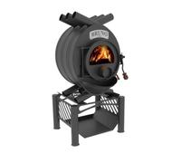 Poêle à bois Bruno Pyro I 13 kW Socle Compact, Sans Habillage latéral