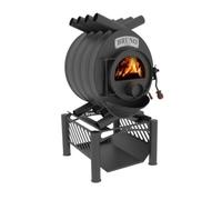 Poêle à bois Bruno Pyro II 16 kW Socle Compact, Sans Habillage latéral