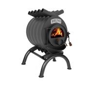 Poêle à bois Bruno Pyro III 19 kW Socle Rondo, Sans Habillage latéral