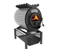 Poêle à bois Bruno Pyro IV 22 kW incl. support Compact, habillage latéral Quattro et catalyseur
