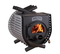 Poêle à bois Bruno Pyro IV avec plaque de cuisson 22 kW Revêtement latéral Quattro, Sans