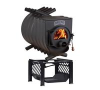 Poêle à bois Bruno Pyro V avec plaque de cuisson 25 kW Sans, Châssis Compact