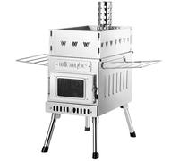 Poêle à bois de tente sauna portable - Résistante à la chaleur - Pare-étincelles - Pliable - Pour sauna extérieur et camping