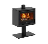 poêle à bois deville sarra sur piedestal raccordable c077cj-06