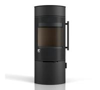 Poêle à bois Drooff Andalo 3 M 6 kW Indépendant de l'air ambient, corps noir, revêtement en acier noir