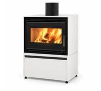 Poêle à bois Edilkamin Bench 54 Evo 9,5 kW Module C avec chariot = 70 cm, Blanc