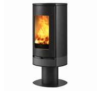 Poêle à bois Edilkamin Code J Int 6,4 kW Gris acier