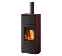 Poêle à bois Edilkamin Flamma 14 CS 14,2 kW hydro Revêtement acier (vases d'expansion fermés) bordeaux