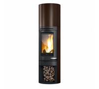 Poêle à bois Edilkamin Tally Int S 6,4 kW Revêtement en acier bronze