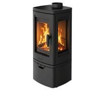 Poêle à bois en fonte NORDFLAM - FJELL 3 VITRES 7 kW - Noir