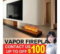 Poêle à bois encastrable, étanche, avec des flammes 3D, un système d'humidification et uneintelligente, conçue pour une utilisation intérieure