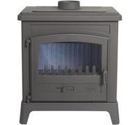 Poêle bois bûche GODIN Fonteval 10Kw - Anthracite - 389143