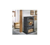 Poêle à bois fonte 12kw peint anthracite Godin 350104000053 noir G