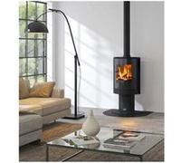 Poêle à bois fonte 8kw noir Godin 411110noir noir G