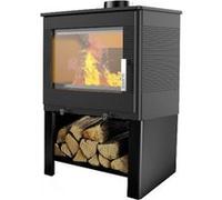 Poêle à bois fonte étanche 8.7kw, odélya bûcher, noir Supra FR9016150B noir G