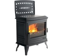 Godin Poêle à bois Le Revin Top 2 366149 Fonte 7 kW Anthracite
