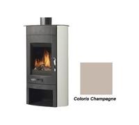poêle à bois godin biodesign 3 369160 champagne