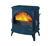 poêle à bois godin carvin 2 366201 bleu paon