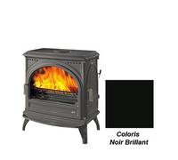 poêle à bois godin carvin 2 366201 noir brillant