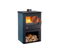 poêle à bois godin chinon 2 363113 bleu boreal