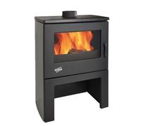 poêle à bois Godin CHINON 362113 côtés émaillés Gris argenté