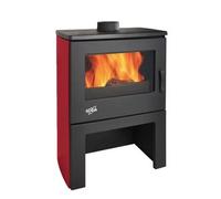poêle à bois Godin CHINON 362113 côtés émaillés Rubis