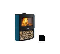 poêle à bois godin coggia sur bucher 388245 noir brillant