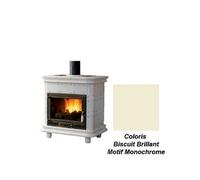 poêle à bois godin constance 4 630155 biscuit brillant monochrome