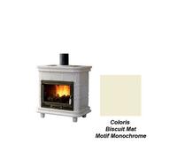 poêle à bois godin constance 4 630155 biscuit mat monochrome