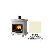 poêle à bois godin constance 4 turbo 630156 biscuit brillant monochrome