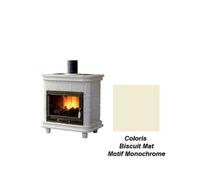poêle à bois godin constance 4 turbo 630156 biscuit mat monochrome