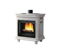 poêle à bois godin constance 4 turbo 630156 blanc brillant monochrome