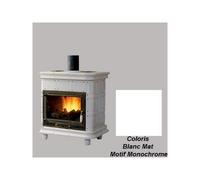 poêle à bois godin constance 4 turbo 630156 blanc mat monochrome