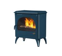 poêle à bois godin courances 2 388157 bleu paon