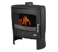 Poêle à Bois Fonte - ECLIPSE - 8 kW-Peint anthracite - GODIN - 388118