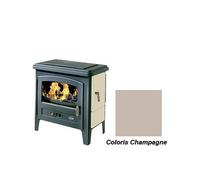 poêle à bois godin eco 2 363111 champagne